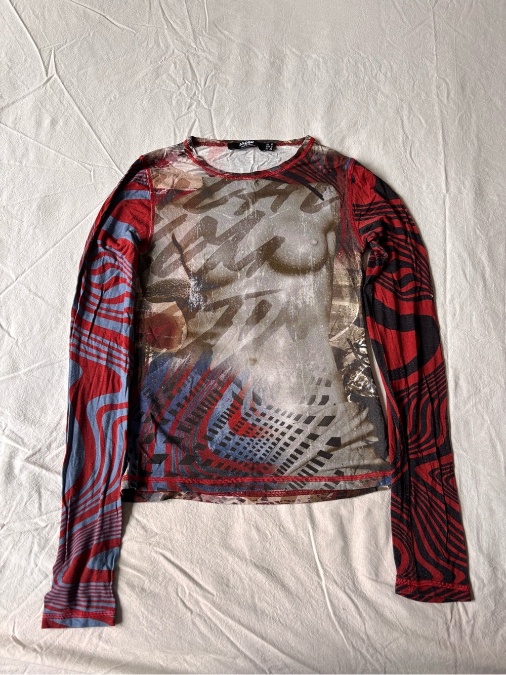 Jaded London Medusa Top - Abstract Printed Top